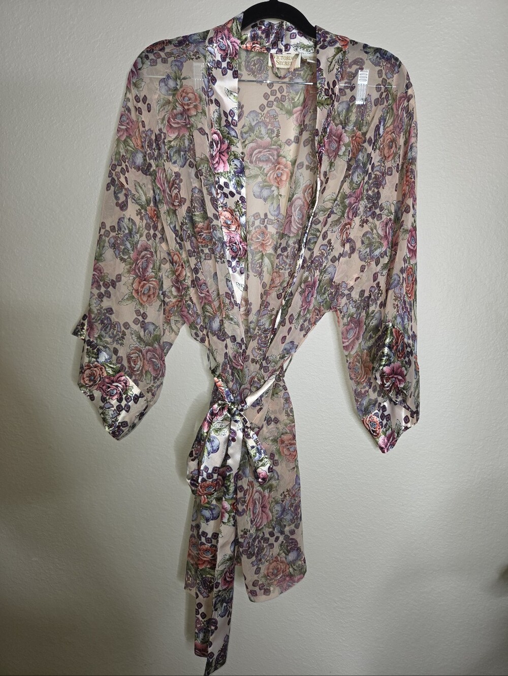 Victoria's Secret Gold Label Floral Sheer Robe One Size Floral